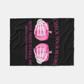Controleer uw borst overlevende roze lint borstkan fleece deken (Voorkant (Horizontaal))