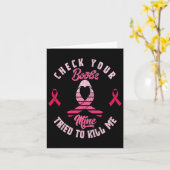 Controleer uw borstlint Borstkanker Awareness S Kaart (Gele Bloem)