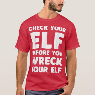 Controleer uw elf voordat u uw elf T-shirt wrijft
