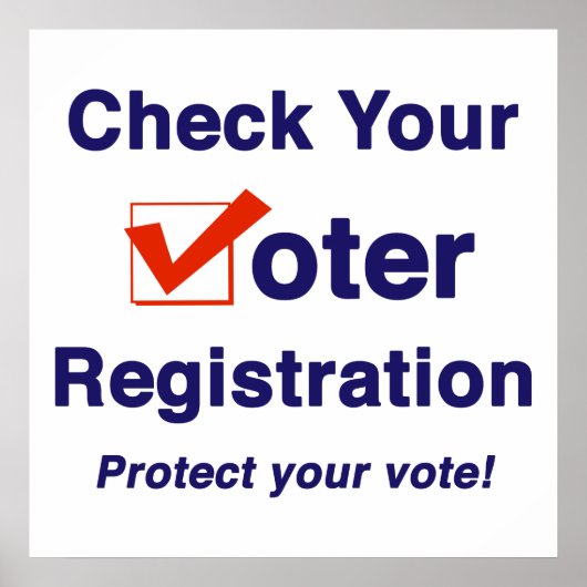 Controleer uw kiezersregistratie 2024-verkiezing poster (Voorkant)