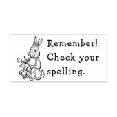 CONTROLEER UW SPELLING BENJI RABBIT RUBBER STEMP 	RUBBERSTEMPEL (Afrduk)