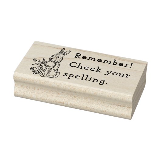 CONTROLEER UW SPELLING BENJI RABBIT RUBBER STEMP 	RUBBERSTEMPEL (Stempel)