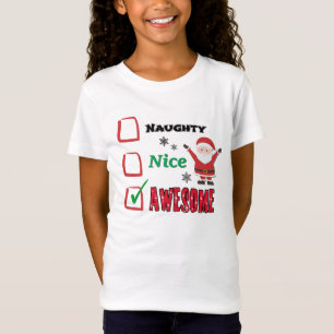 Controlelijst: Lijst Naughty en Nice van Santa T-shirt
