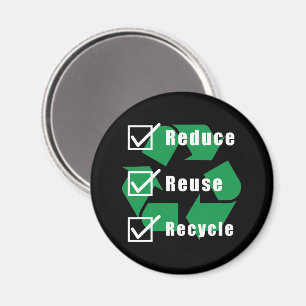Controlelijst milieubeheer minder hergebruik Recyc Magneet