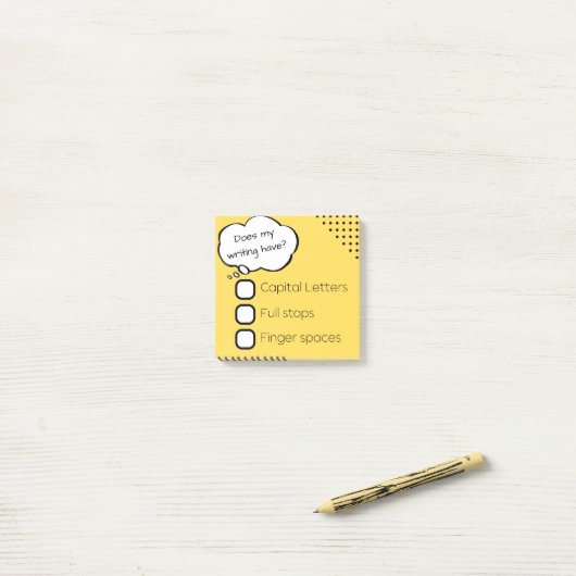 Controlelijst plakken notities - Jr Primair Post-it® Notes (Op bureau)