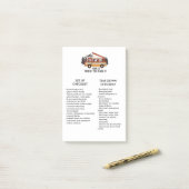 Controlelijst RV Trailer bewerkbaar instellen en a Post-it® Notes (Op bureau)