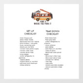 Controlelijst RV Trailer bewerkbaar instellen en a Raamsticker (Vel)