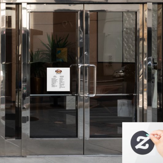 Controlelijst RV Trailer bewerkbaar instellen en a Raamsticker (Kantoordeur)