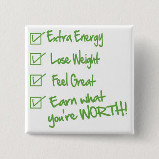 Controlelijst Vierkante Button 5,1 Cm