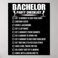 Controlelijst voor de Bachelor Party die gehuwd wo