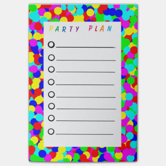 Controlelijst voor partijplanning post-it® notes