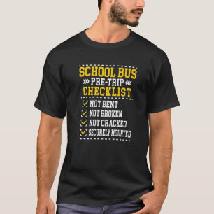 Controlelijst voor vertrek schoolbus Buschauffeur T-shirt