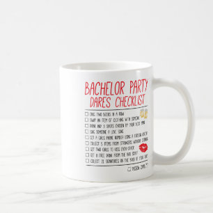 Controlelijst voor vrijgezellenfeest Funny Bruideg Koffiemok