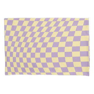 Controlepatroon lavender en geel kussensloop