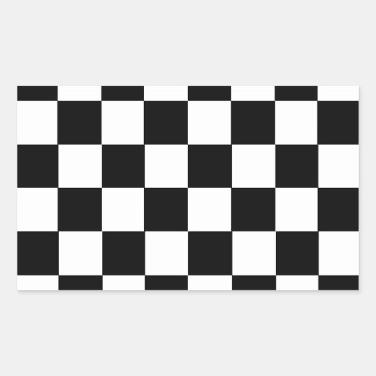 Controlepatroon Rechthoekige Sticker (Voorkant)