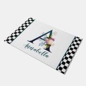 Controlerbord Fancy Florence Monogram Letter A Deurmat (Schuin)