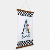 Controlerbord Fancy Florence Monogram Letter A Hangend Wandkleed (Gebogen)