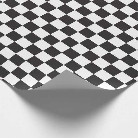 Controlerend voor zwarte en witte cheques cadeaupapier (Hoek)