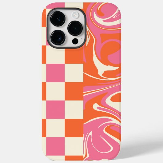 Controles en ronddraaiingen - Roze, Oranje en crèm Case-Mate iPhone Case (Achterkant)
