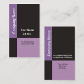 Contrôles pourpres et noirs de ~ moderne de carte (Devant / Derrière)