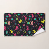 Contrôleurs de jeu vidéo et Motif de jouets (Serviette à main)