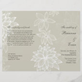 Controlled Bloom Taupe Wedding Program Flyer (Voorkant)