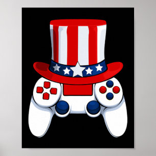 Controller Amerikaans Pet 4 juli USA Poster