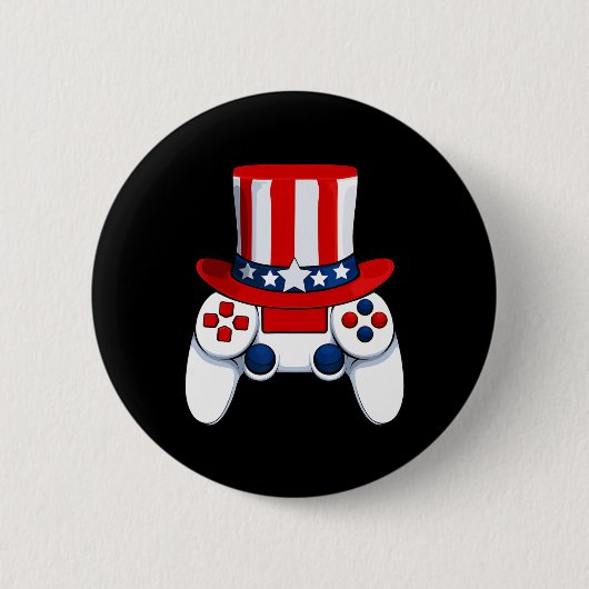 Controller Amerikaans Pet 4 juli USA Ronde Button 5,7 Cm (Voorkant)