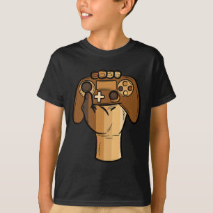 Controller Fist Black Geschiedenis BLM Gaming Game T-shirt