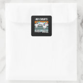 Controller Gaming Gamer Skill No Cheats Vierkante Sticker (Tas)
