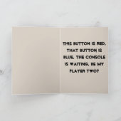 Controller Heart Gamer Valentijn Feestdagen Kaart (Binnen)