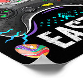 Controller Met Konijnenoren Grappig Pasen Videogam Poster (Hoek)