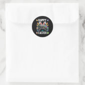 Controller Met Konijnenoren Grappig Pasen Videogam Ronde Sticker (Tas)