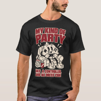 Controller Party No Dress Code Funny Gaming Tee T-shirt