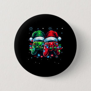 Controller Santa Hat Kerstmis Gaming X-mas Gamer Ronde Button 5,7 Cm