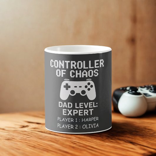 Controller van Chaos Gepersonaliseerde Gamer Dad Koffiemok