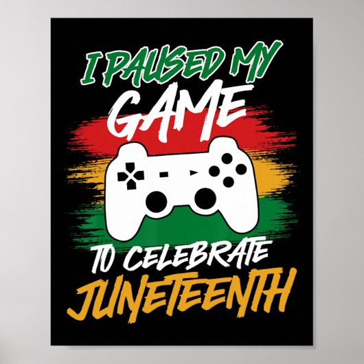 Controller Videogames Console Pauzeerde Mijn Game Poster (Voorkant)