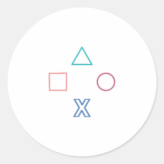 Controllerknoppen, Gift voor Gamer, Videogames, Ronde Sticker