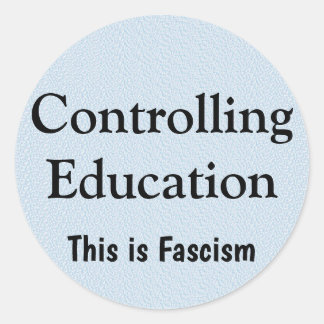 Controlling Education Ronde Sticker