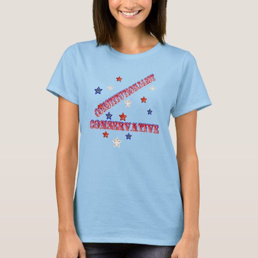 CONTSTUTIONALIST CONSERVATIVE en Stars Shirt (Voorkant)