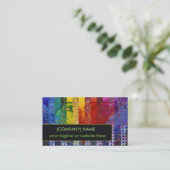 Conundrum I, Abstract Rainbow Woman Goddess Face Visitekaartje (Staand voorkant)