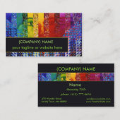 Conundrum I, Abstract Rainbow Woman Goddess Face Visitekaartje (Voorkant / Achterkant)