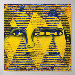 Conundrum II - Golden & Sapphire Goddess Poster