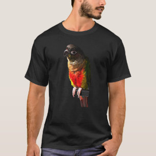 Conure Parrot Bird Design Green cheek Love for b T-shirt