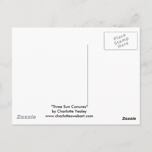 "Conures des trois soleils" Carte postale d'art d' (Dos)