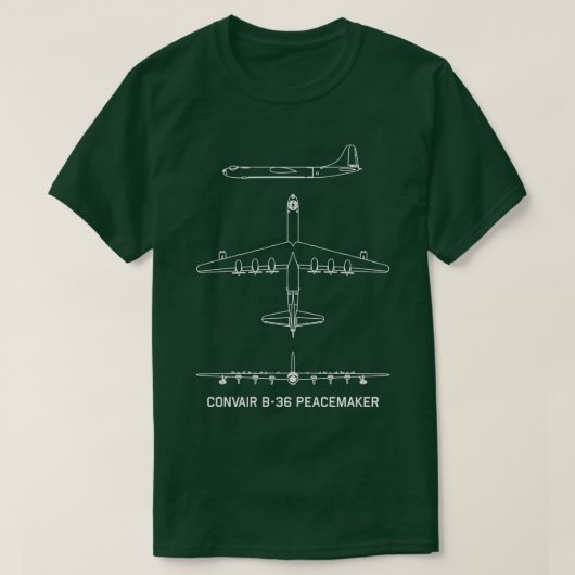 Convair B36 Peacemaker Amerikaanse strategische bo T-shirt (Design voorkant)