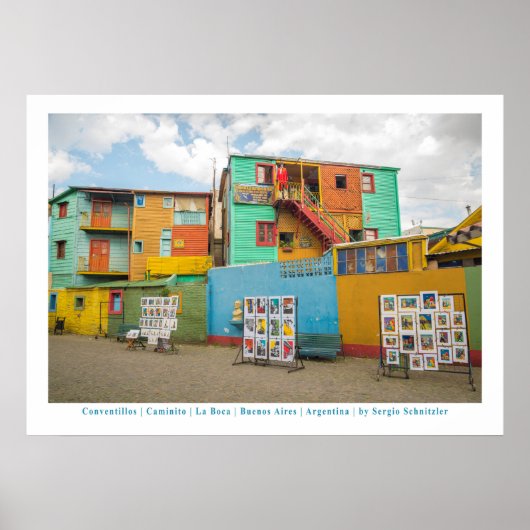 Conventillos in Caminito, Buenos Aires Poster (Voorkant)