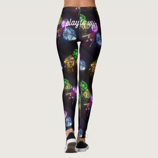 Convention Gaming Dice Comfortable "play to win" Leggings (Achterkant)