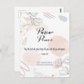 Convention JW 2022 - Fleur blanche beige Carte pos (Devant / Derrière)