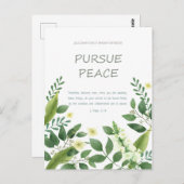 Convention JW 2022 - fleurs blanches vertes Carte  (Devant / Derrière)